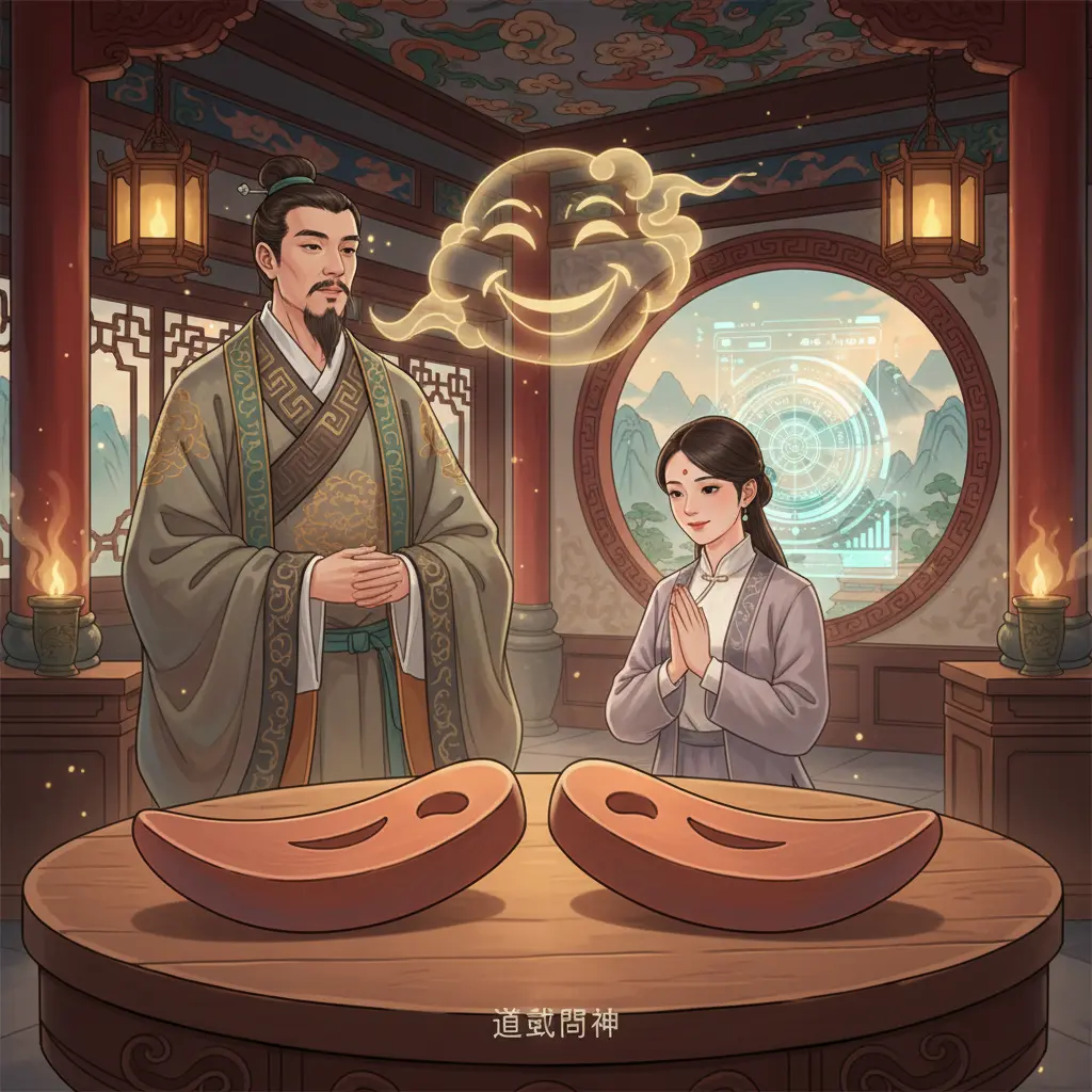 道教問神 - 笑筊