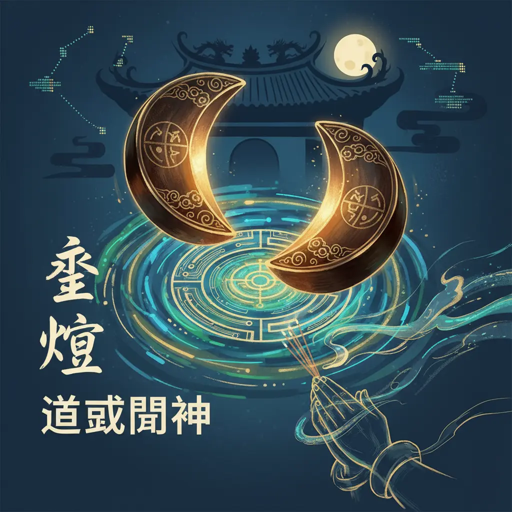 道教問神 - 聖筊